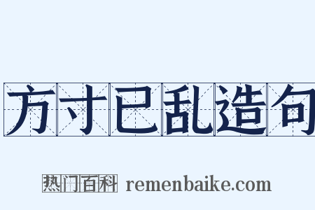 方寸已乱造句是什么意思的图片